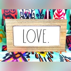 Rae Dunn "LOVE" Rustic Wooden Graphic Sign Home Accent Decor BRAND NEW! L@@K!